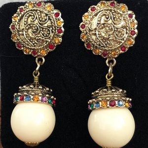 Heidi Daus Pierced 🆕 “Chain of Jewels” earrings